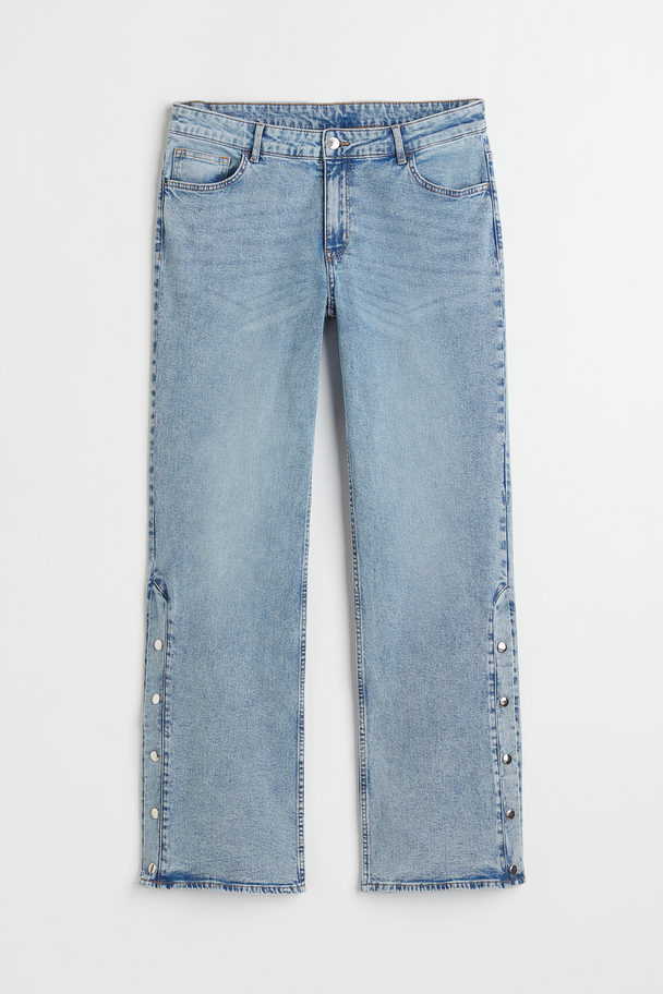 H&M H&m+ Flared Low Waist Jeans Ljus Denimblå