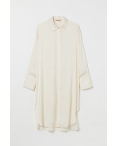 H&m+ Oversized Shirt Dress Cream