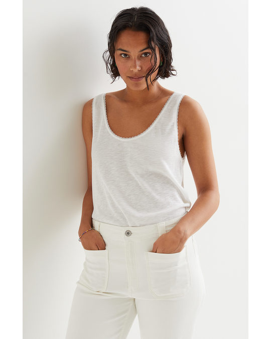 H&M Modal-blend Vest Top White