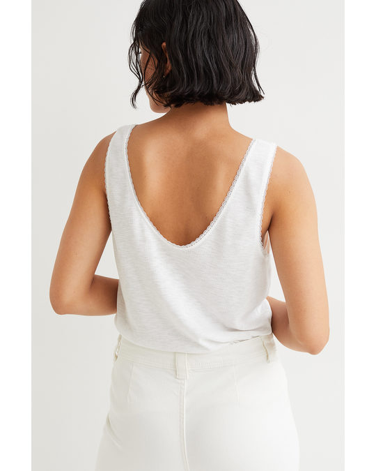 H&M Modal-blend Vest Top White