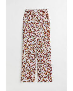 Wide Trousers Brown/floral