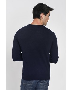 Buttoned Round Neck Sweater