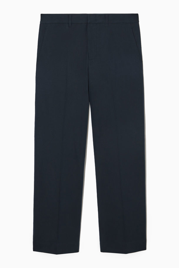 COS Straight-leg Twill Trousers Navy