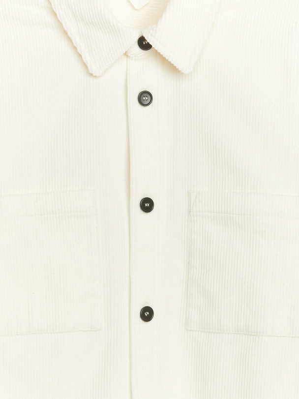 ARKET Corduroy Overshirt Off-white