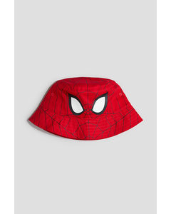 Printed Bucket Hat Red/spider-man
