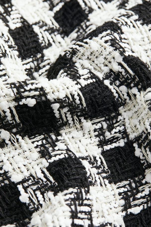 H&M Mini Skirt Black/dogtooth-patterned