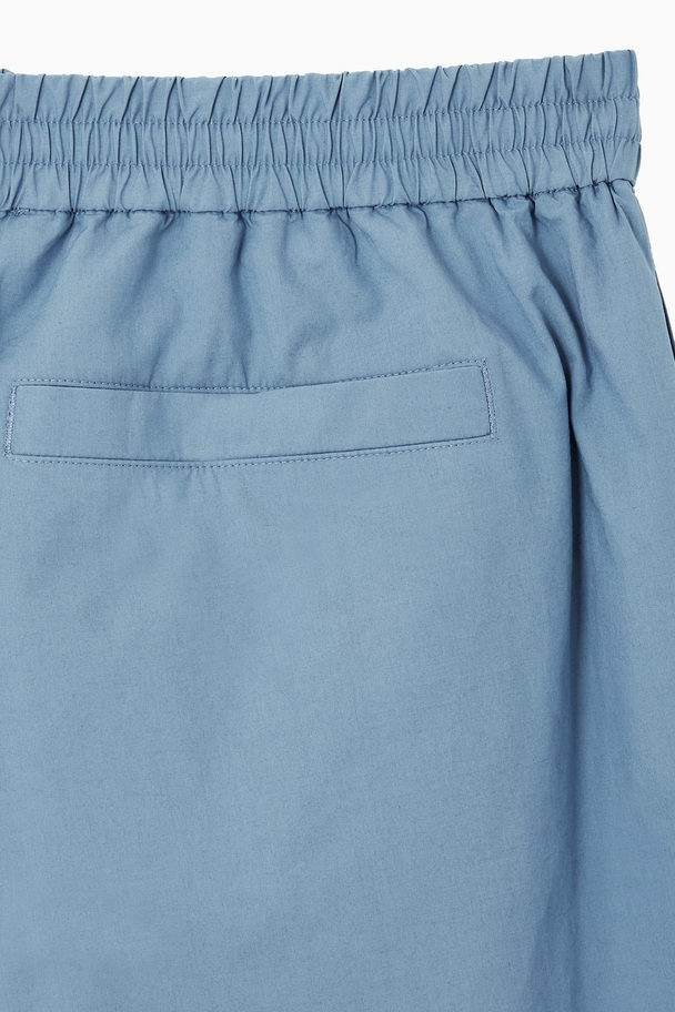 COS Elasticated Cotton Shorts Blue