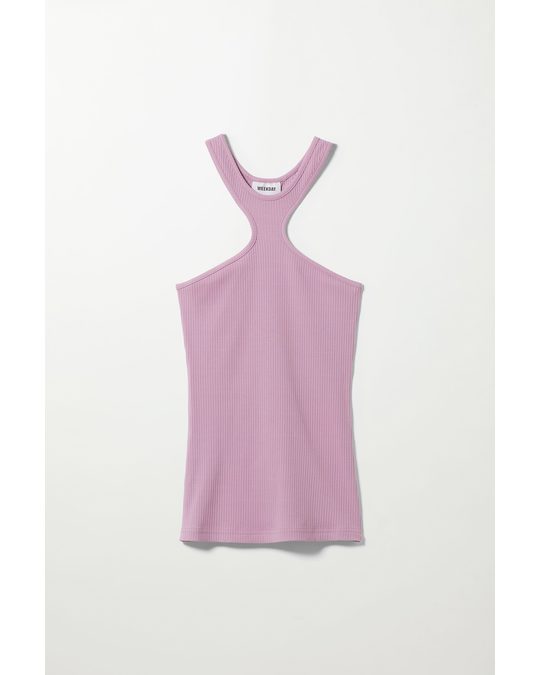 Weekday Super Racerfront Tank Top Dusty Lilac
