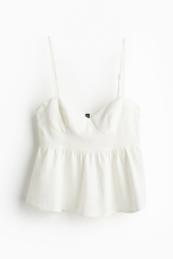 H&M Bustier-topp I Linblanding Cream