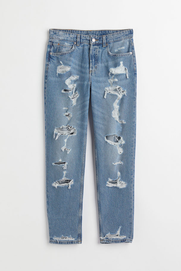 H&M 90's Boyfriend Fit Low Jeans Denimblauw