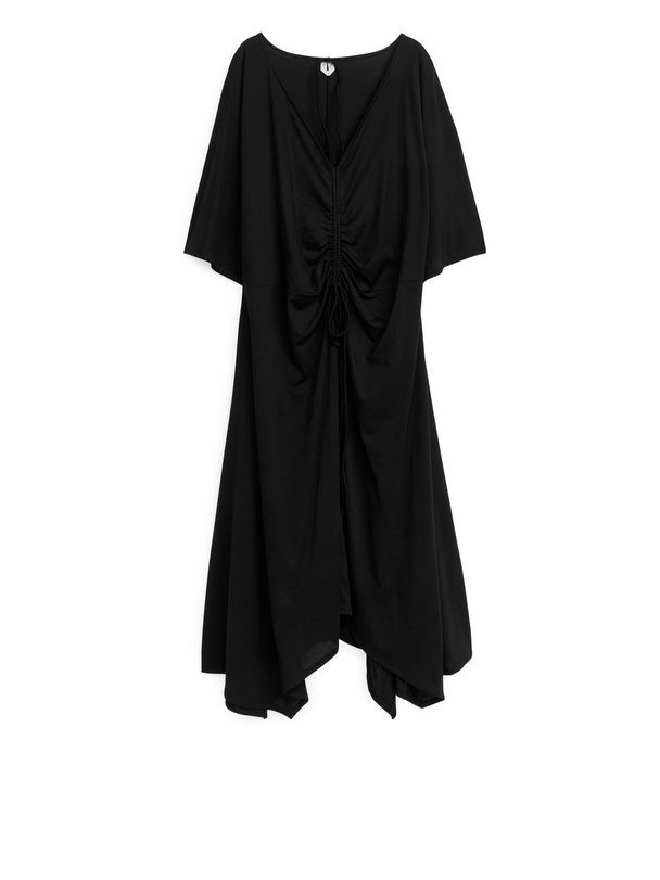 ARKET Jersey Midi-jurk Zwart