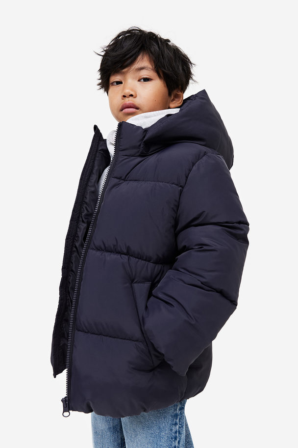 H&M Water-repellent Puffer Jacket Navy Blue