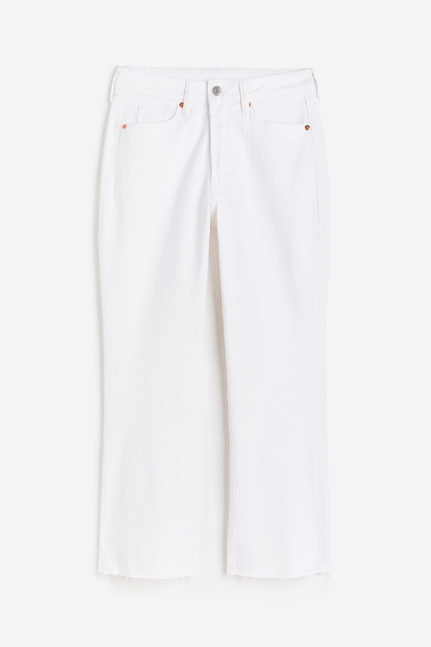 H&M Flared High Cropped Jeans Wit