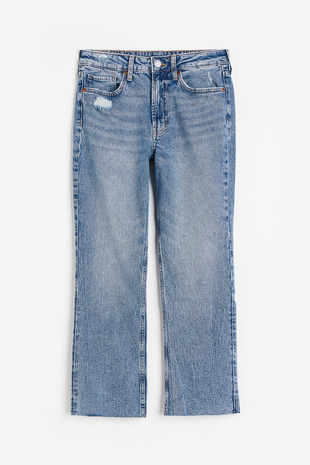 H&M Flared High Cropped Jeans Denimblauw