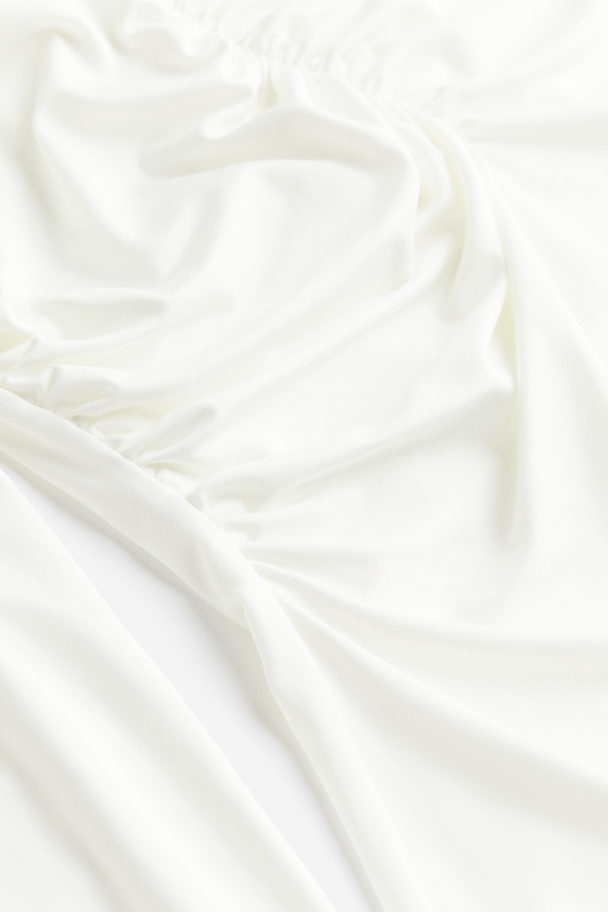 H&M Draped One-shoulder Thong Body White
