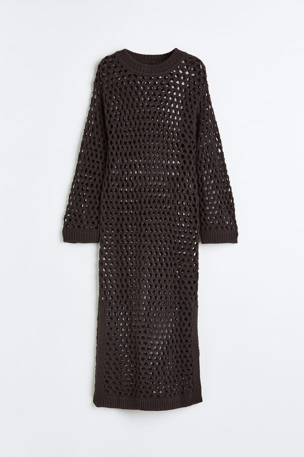 H&M Hole-knit Dress Black