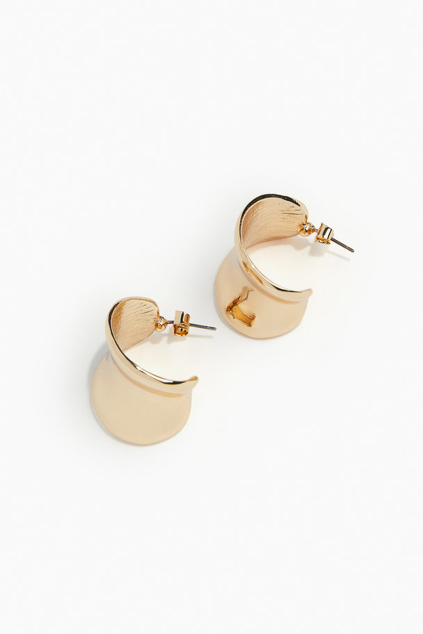 H&M Wide Hoop Earrings Gold-coloured