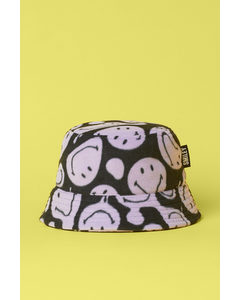 Bucket Hat aus Fleece Lila/Smiley®