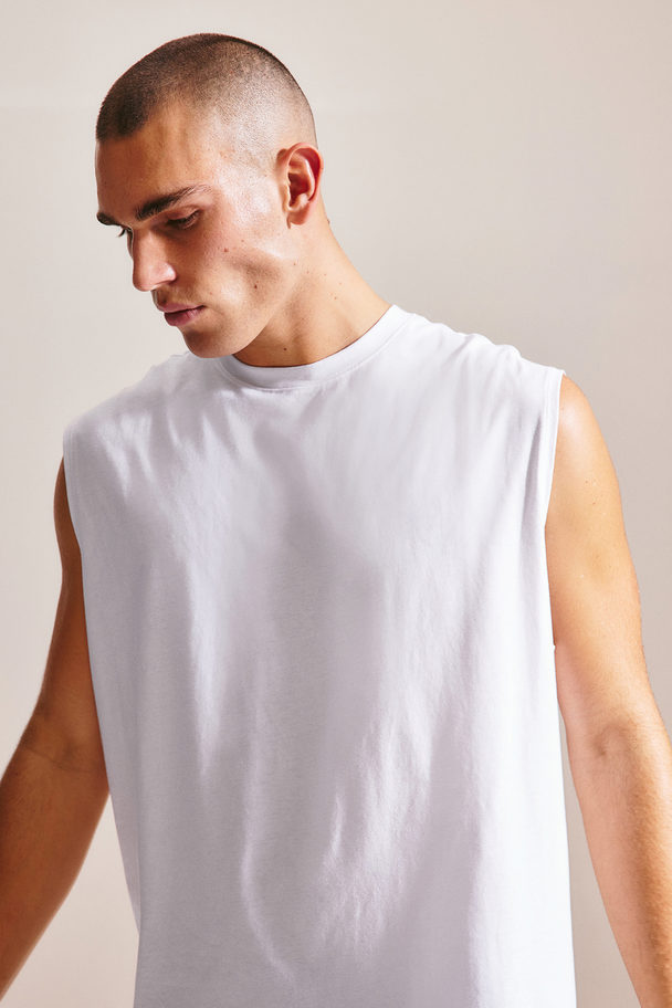 H&M Drymove™ Sports Vest Top White/slice It