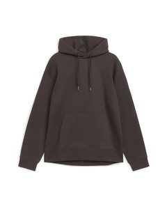 Relaxed Terry Hoodie Aubergine