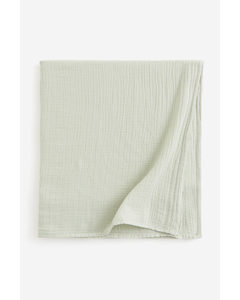 Cotton Muslin Comfort Blanket Light Green