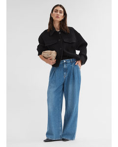 Wide Baggy Jeans Mid Blue
