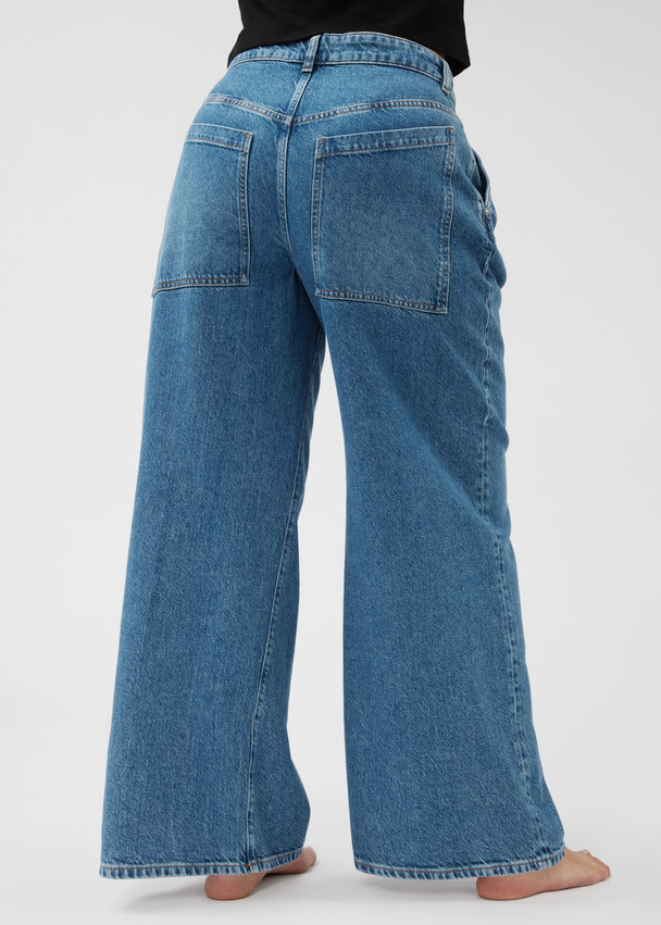 & Other Stories Wide Baggy Jeans Mid Blue