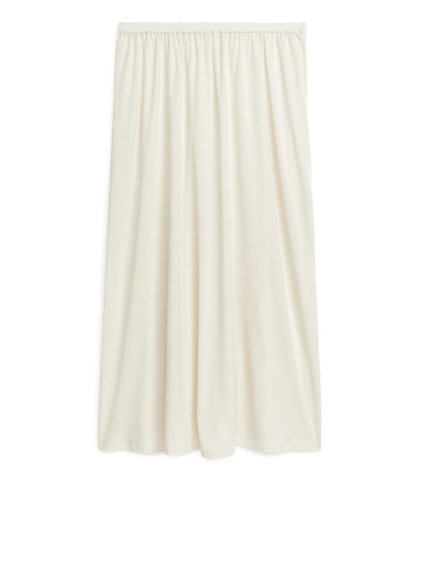 ARKET Jersey Skirt Off White