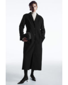 Tailored Double-faced Wool Coat Black