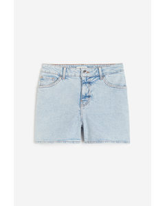 Denim Short Licht Denimblauw