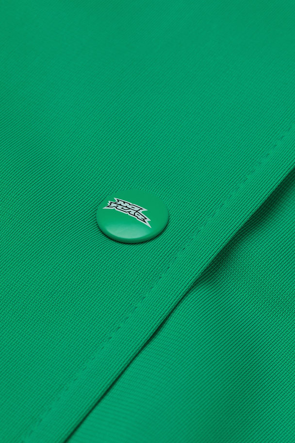 H&M Oversized Track Jacket Green/no Fear