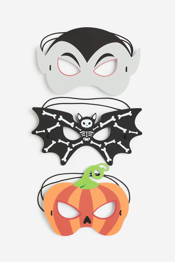 H&M 3-pack Fancy Dress Masks Black/bat