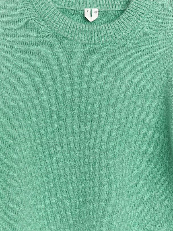 ARKET Pullover aus Baumwollmix Blassgrün