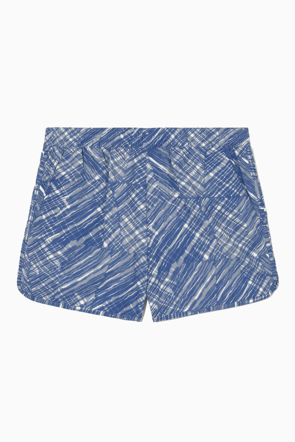 COS Printed Packable Swim Shorts Washed Blue / White / Printed