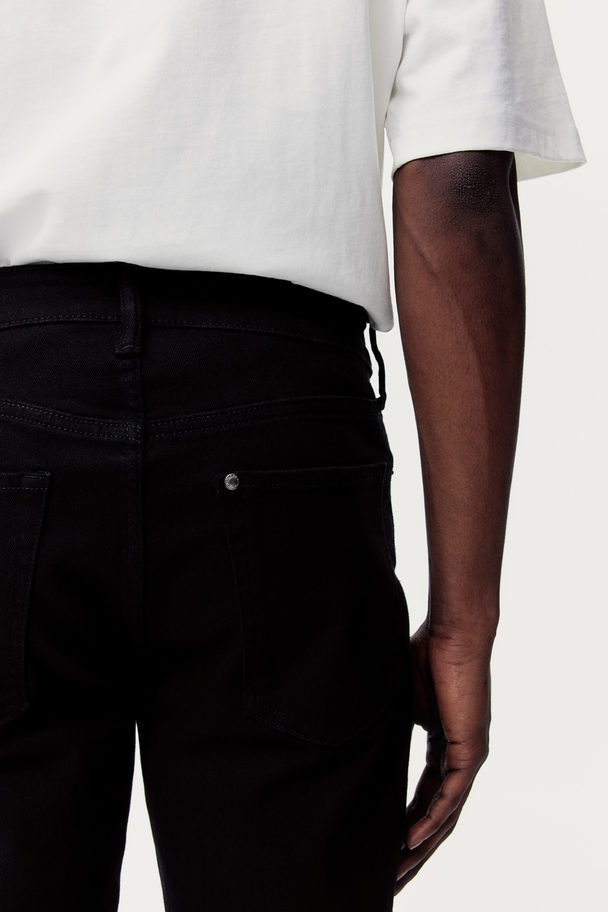 H&M Slim Denim Shorts Black