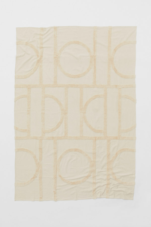 H&M HOME Tufted Cotton Bedspread Light Beige/patterned