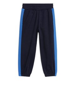 Sweatpants Med Stribede Sidepaneler Mørkeblå/blå