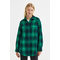 Oversized Twill Overshirt Green/checked