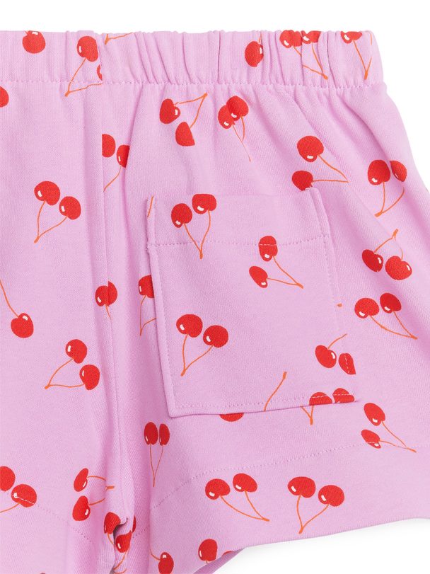 ARKET French Terry Shorts Pink/cherries