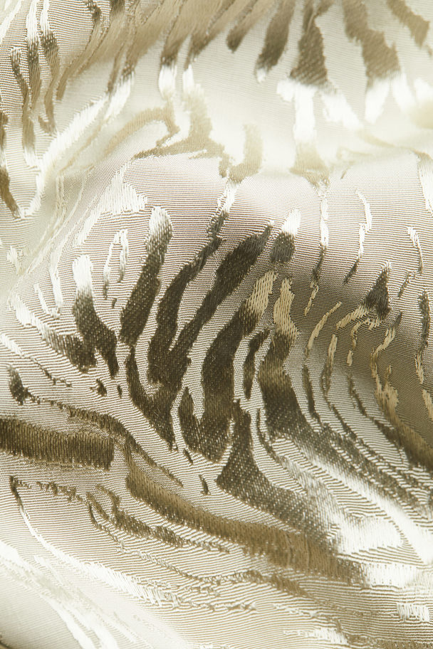 H&M One-Shoulder-Kleid aus Jacquardstoff Hellbeige