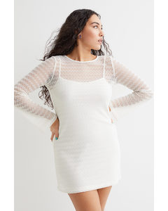 H&m+ Lace-knit Dress White