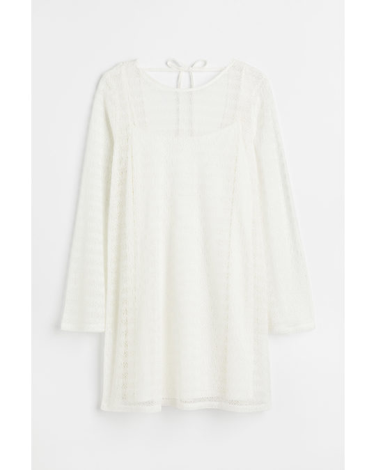 H&M H&m+ Lace-knit Dress White