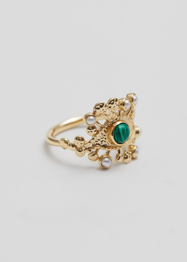 & Other Stories Goldfarbener Ring mit Augenform Gold