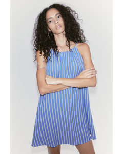 A-line Throw-on Dress Blue/striped