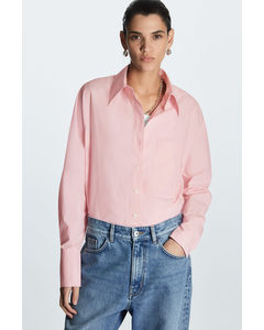 Oversized Long-sleeve Shirt Light Pink