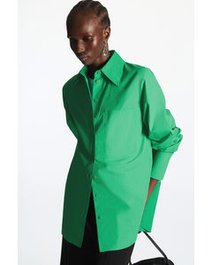 Oversized Long-sleeve Shirt Bright Green