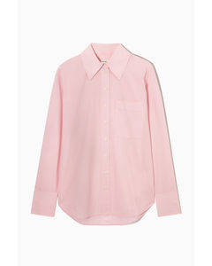 Oversized Long-sleeve Shirt Light Pink