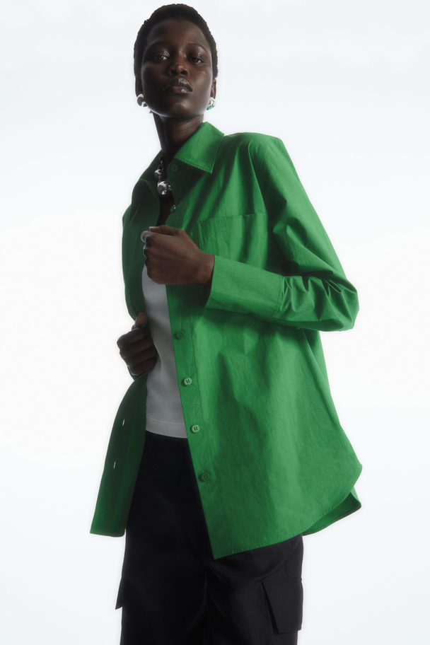 COS Oversized Tailored Shirt Green