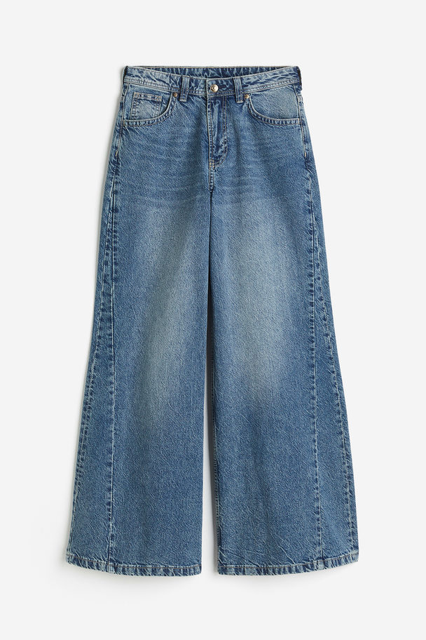 H&M Wide Regular Jeans Denimblau