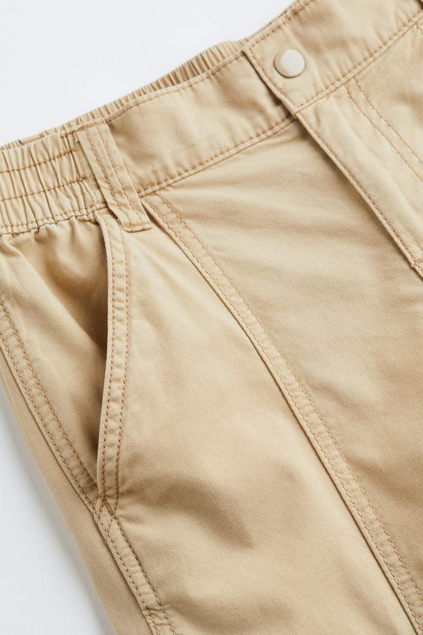 H&M Canvas Cargo Trousers Beige